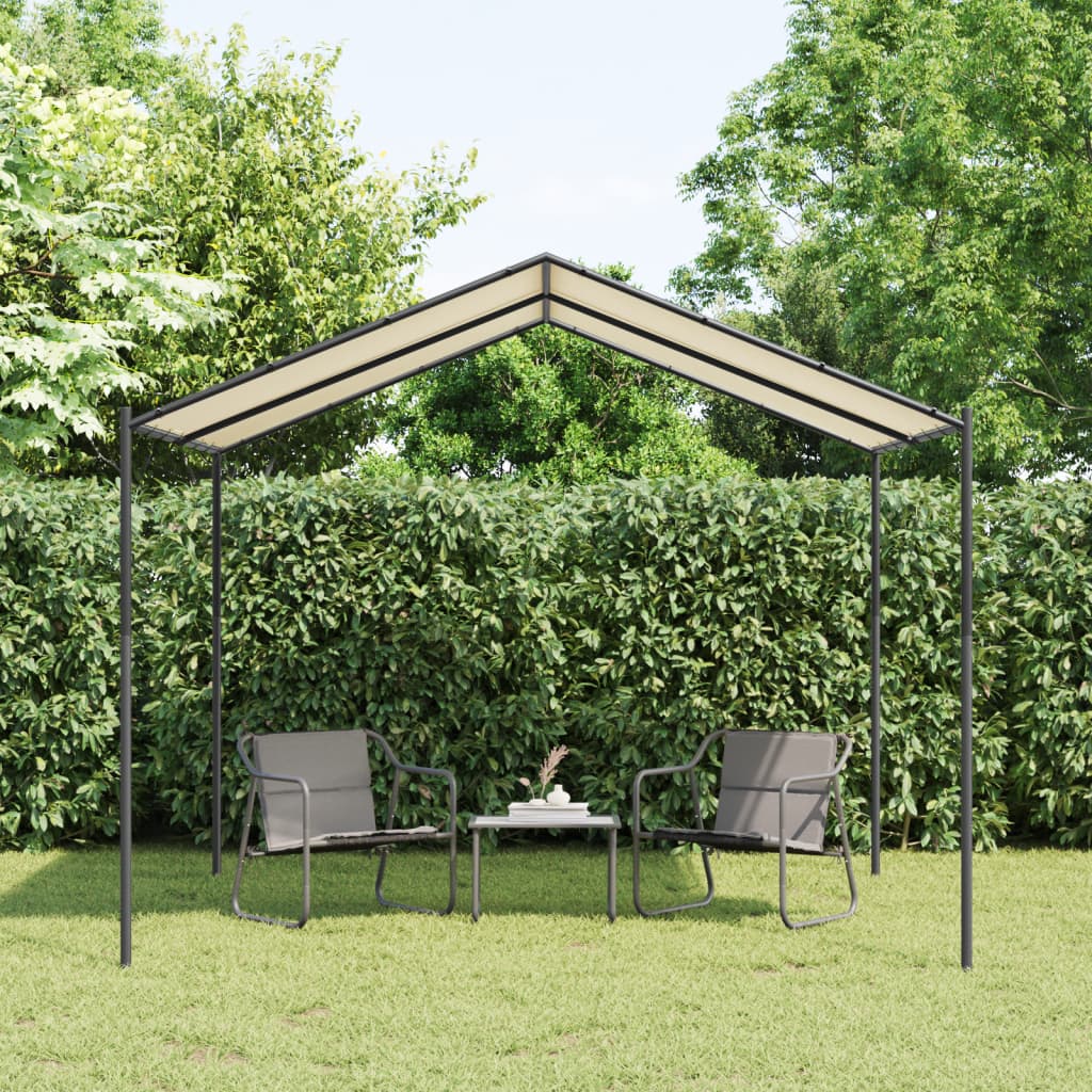 pavillon 3x3 m stål og stof beige