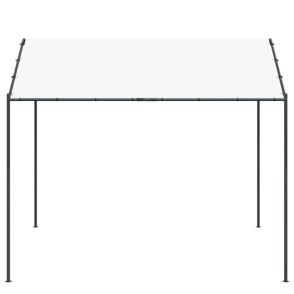 Pavillon 4 x 4 x 2,6 m Hvid Stål og Polyester 180 gsm