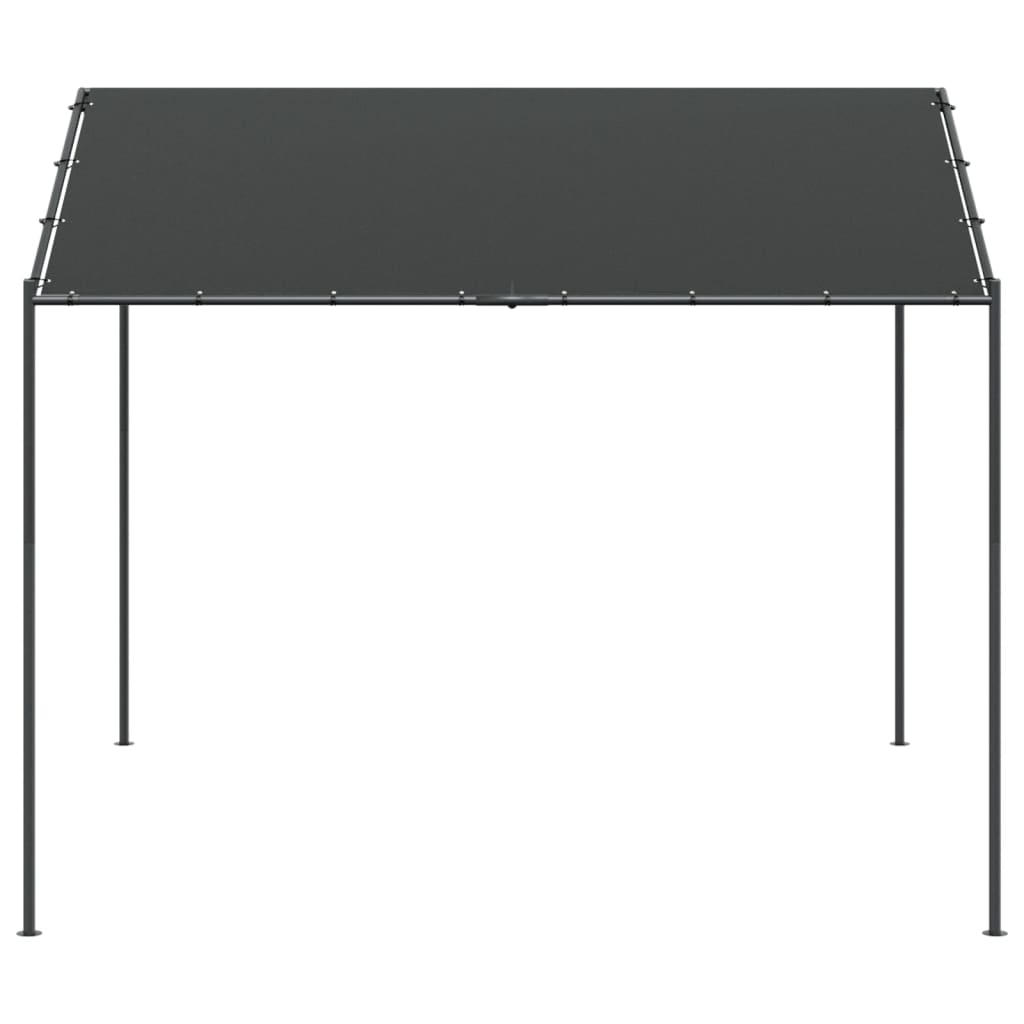 pavillon 4x4 m stål og stof antracitgrå