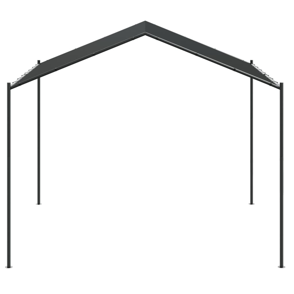 pavillon 4x4 m stål og stof antracitgrå