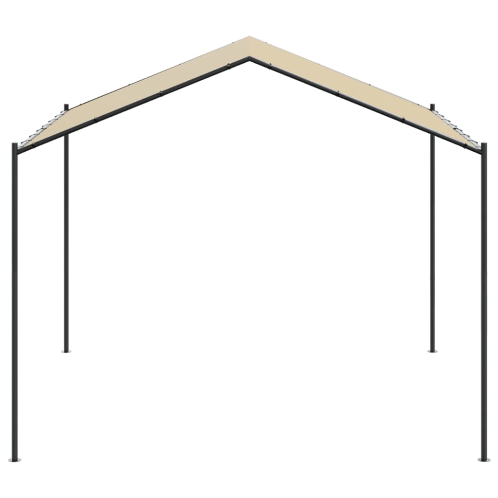 pavillon 4x4 m stål og stof beige