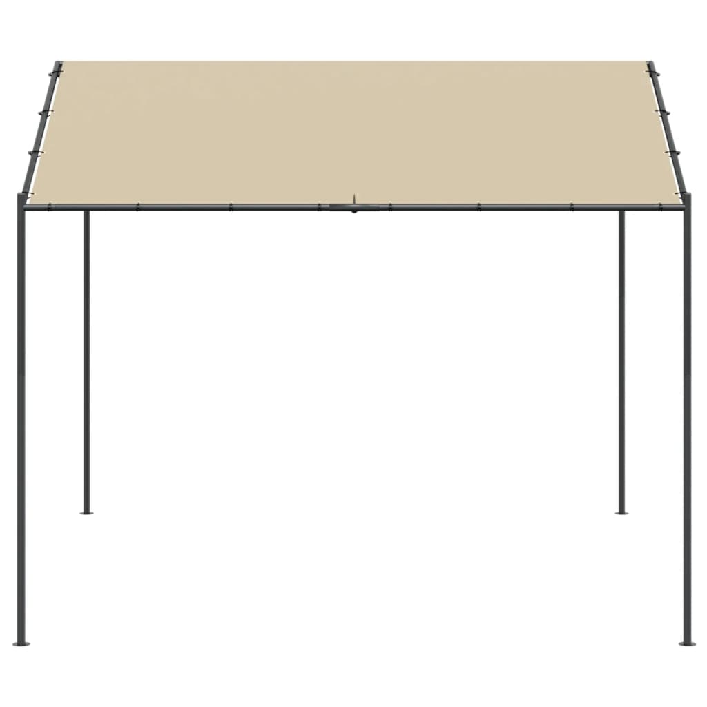 pavillon 4x4 m stål og stof beige