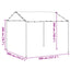 pavillon 4x4 m stål og stof beige