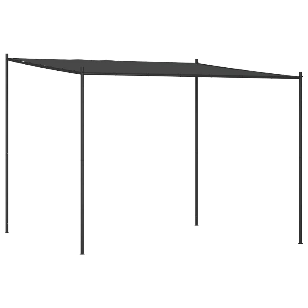 pavillon 3x3 m 180 g/m² stof og stål antracitgrå