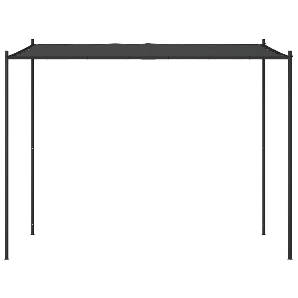 pavillon 3x3 m 180 g/m² stof og stål antracitgrå