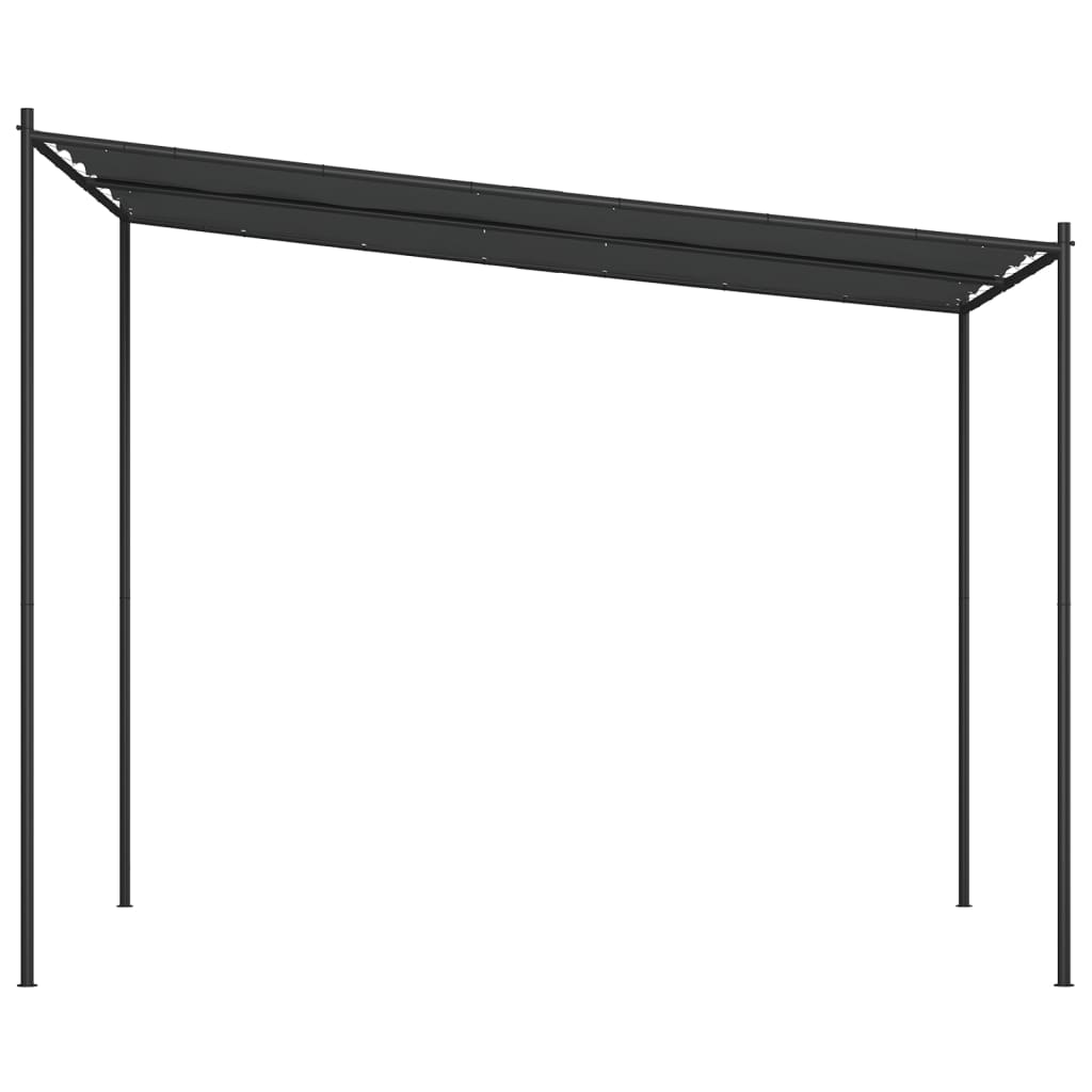 pavillon 3x3 m 180 g/m² stof og stål antracitgrå
