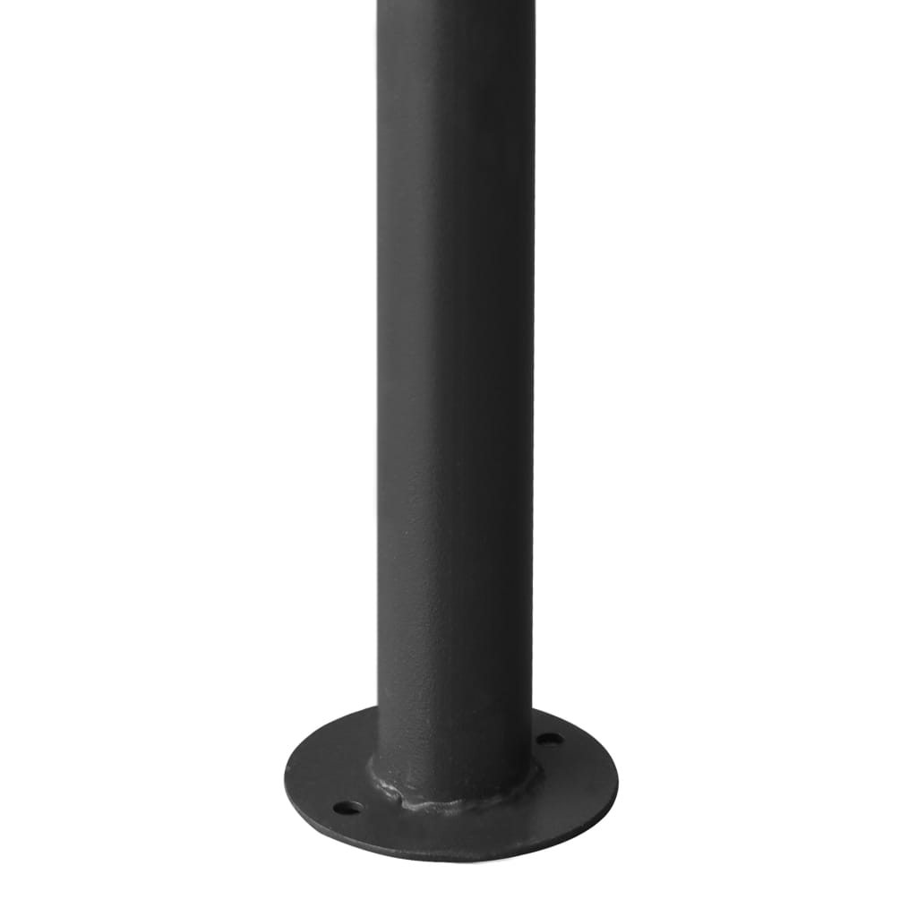 pavillon 3x3 m 180 g/m² stof og stål antracitgrå