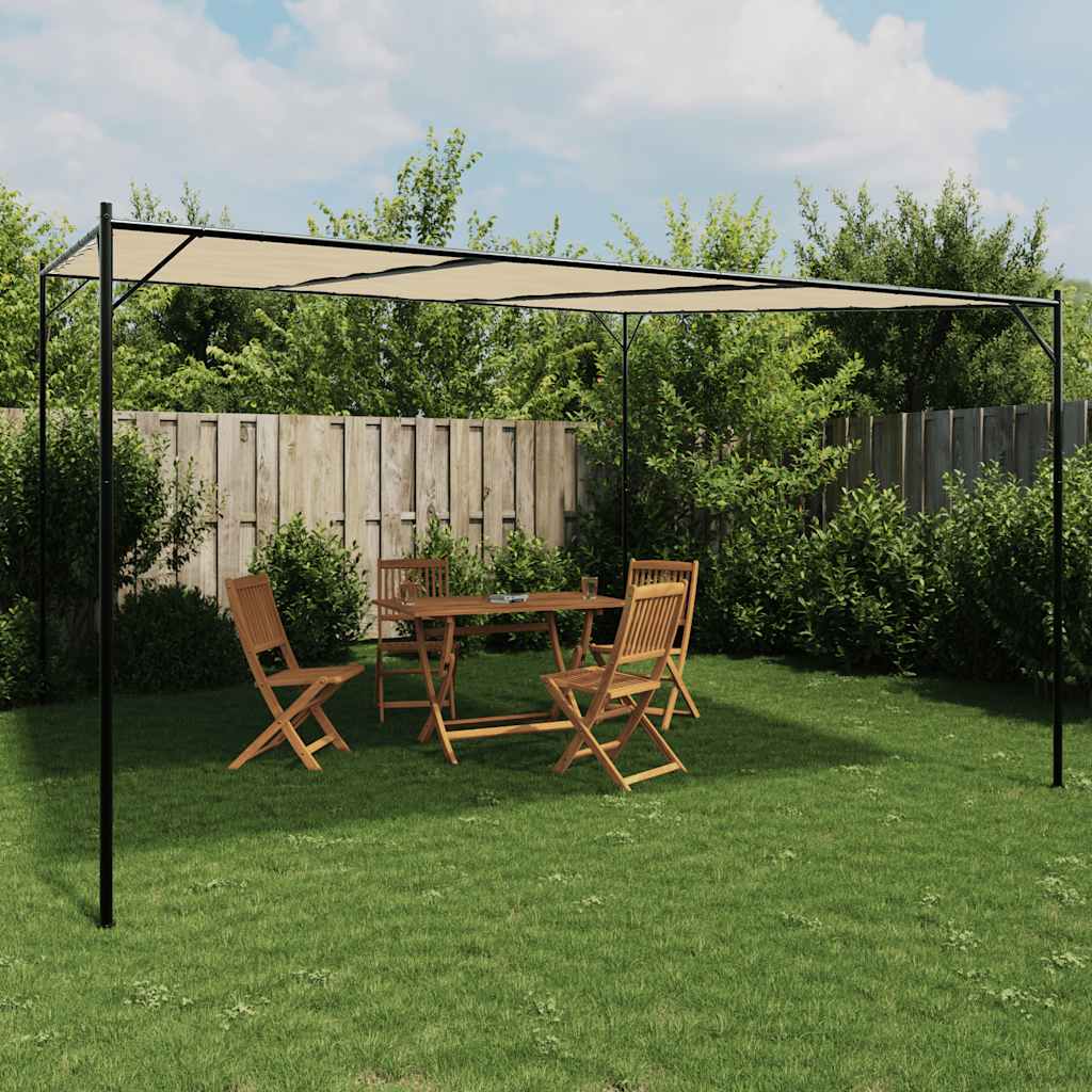 pavillon 4x4 m 180 g/m² stof og stål beige