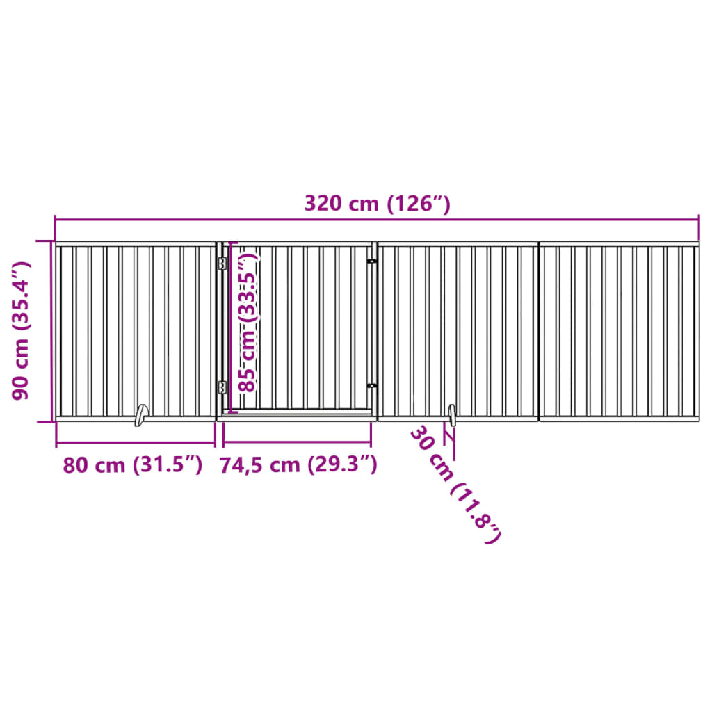 hundelåge med dør 4 paneler 320 cm poppeltræ