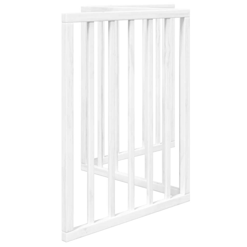 hundelåge 3 paneler 150 cm foldbar poppeltræ hvid