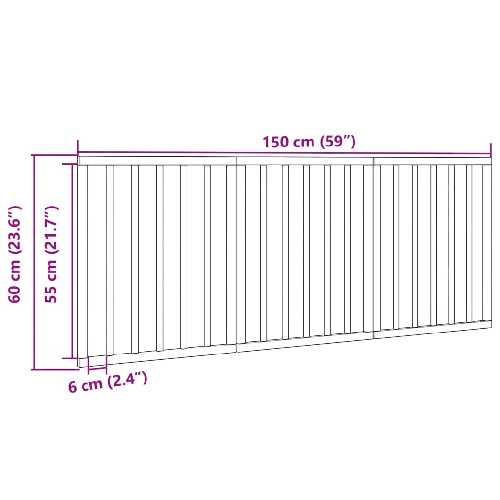 hundelåge 3 paneler 150 cm foldbar poppeltræ sort