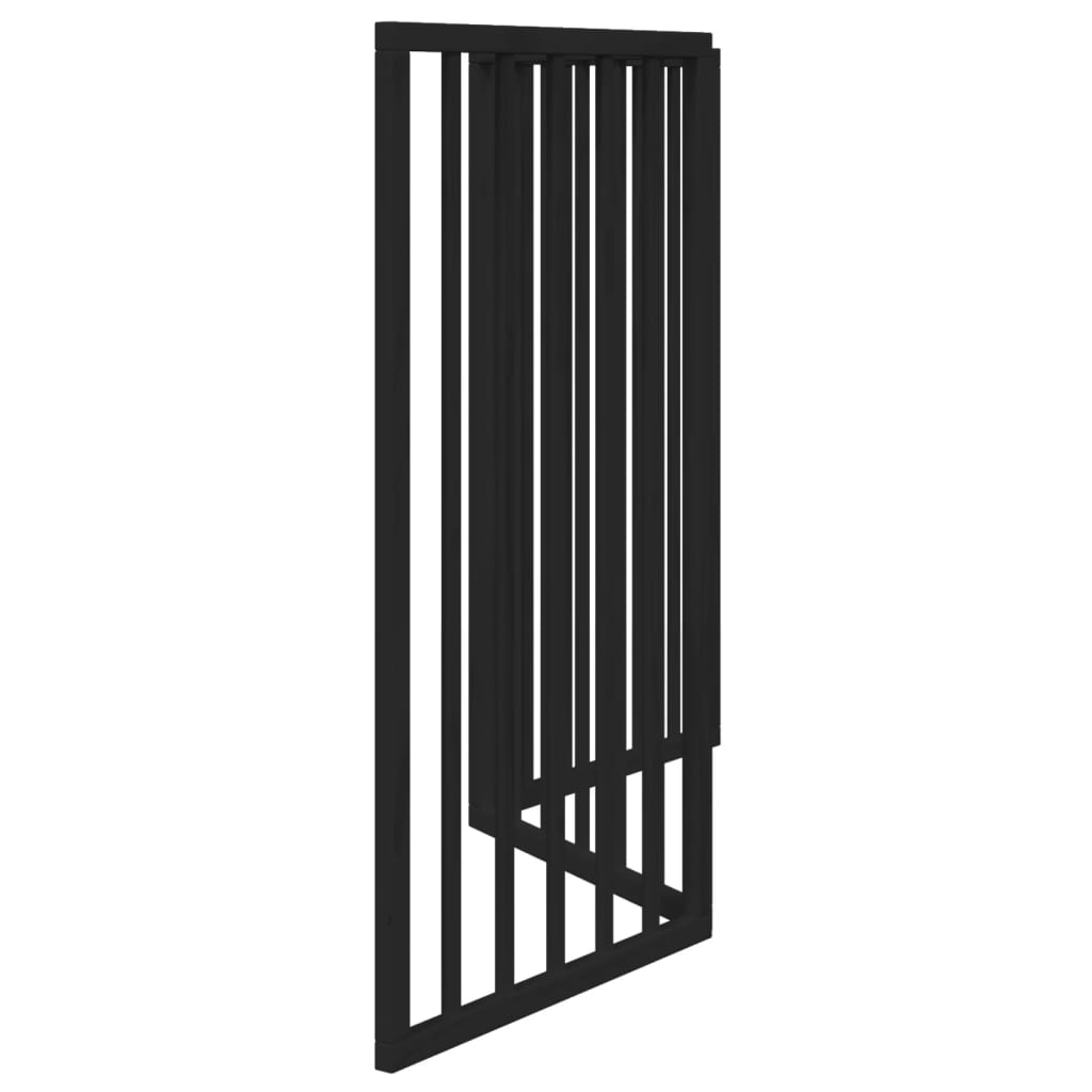 hundelåge 3 paneler 150 cm foldbar poppeltræ sort