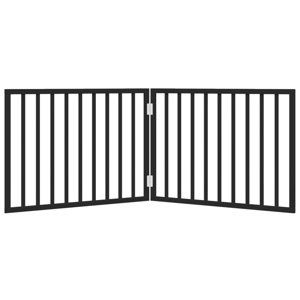 hundegitter foldbart 2 paneler sort 160 cm poppeltræ