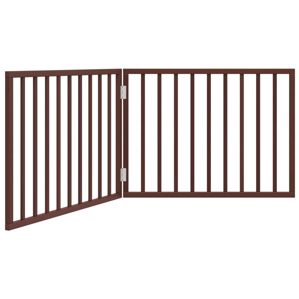 hundelåge 2 paneler 160 cm foldbar poppeltræ brun