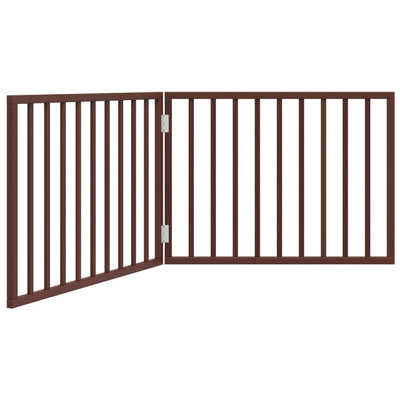 hundelåge 2 paneler 160 cm foldbar poppeltræ brun