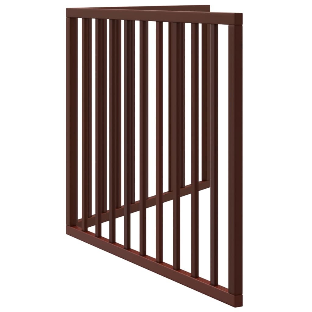 hundelåge 2 paneler 160 cm foldbar poppeltræ brun