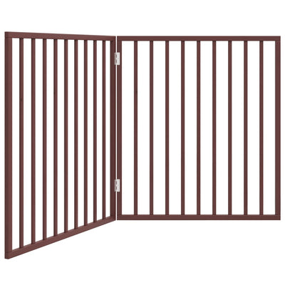 hundelåge 2 paneler 160 cm foldbar poppeltræ brun