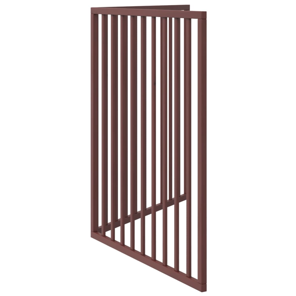 hundelåge 2 paneler 160 cm foldbar poppeltræ brun