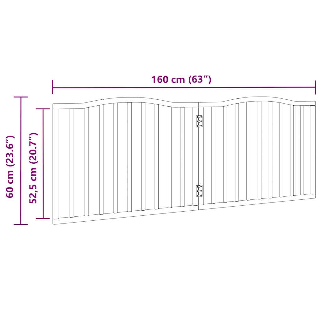 hundelåge 2 paneler 160 cm poppeltræ