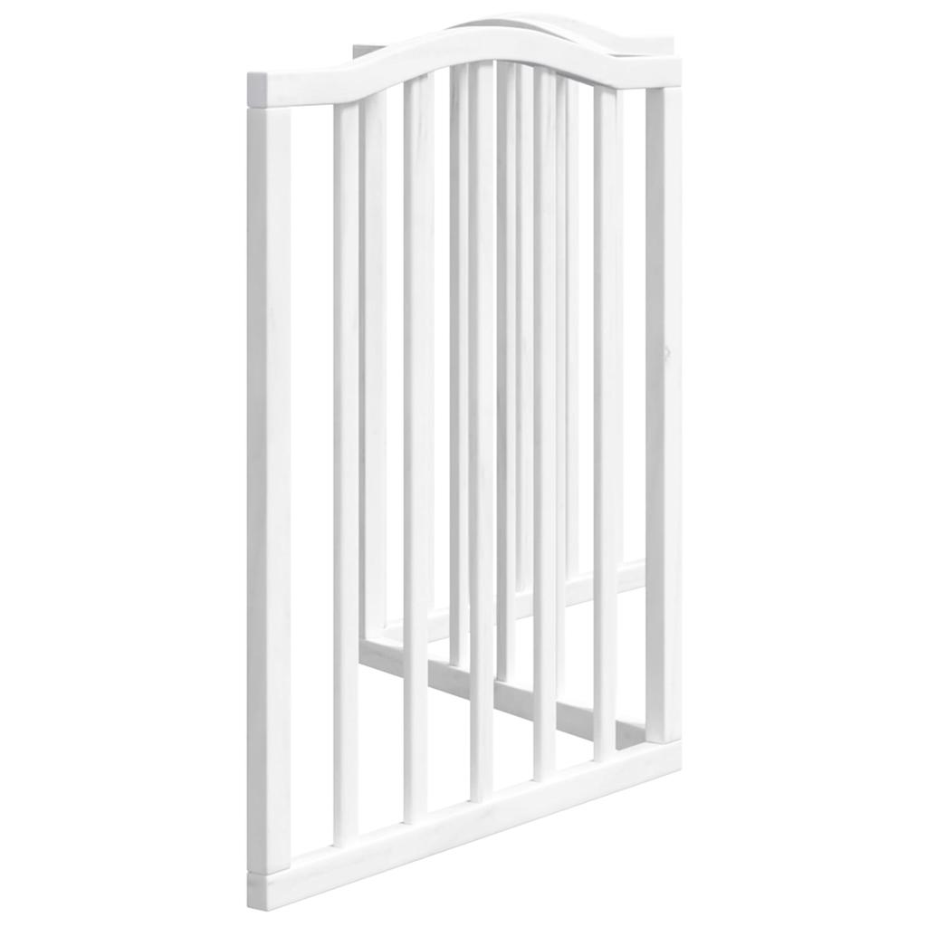 hundelåge 3 paneler 150 cm foldbar poppeltræ hvid