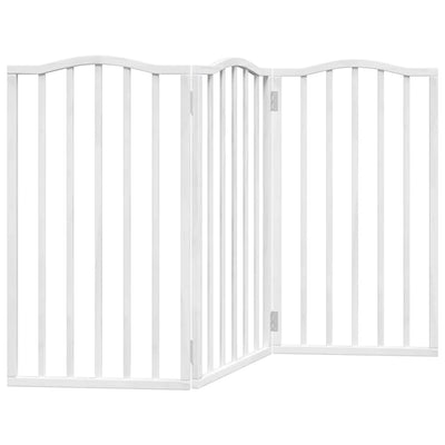 hundelåge 3 paneler 150 cm foldbar poppeltræ hvid