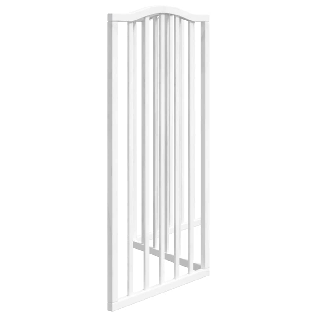 hundelåge 3 paneler 150 cm foldbar poppeltræ hvid