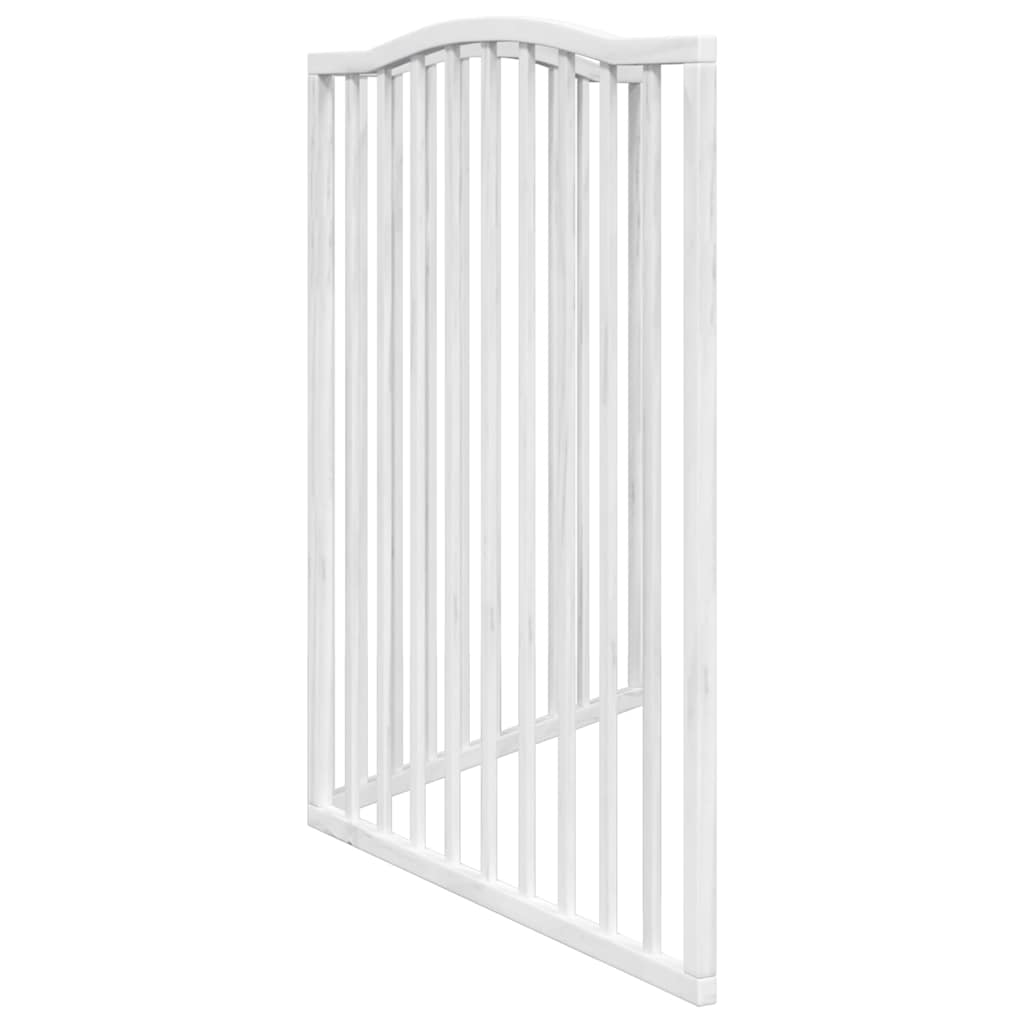 hundelåge 2 paneler 160 cm foldbar poppeltræ hvid