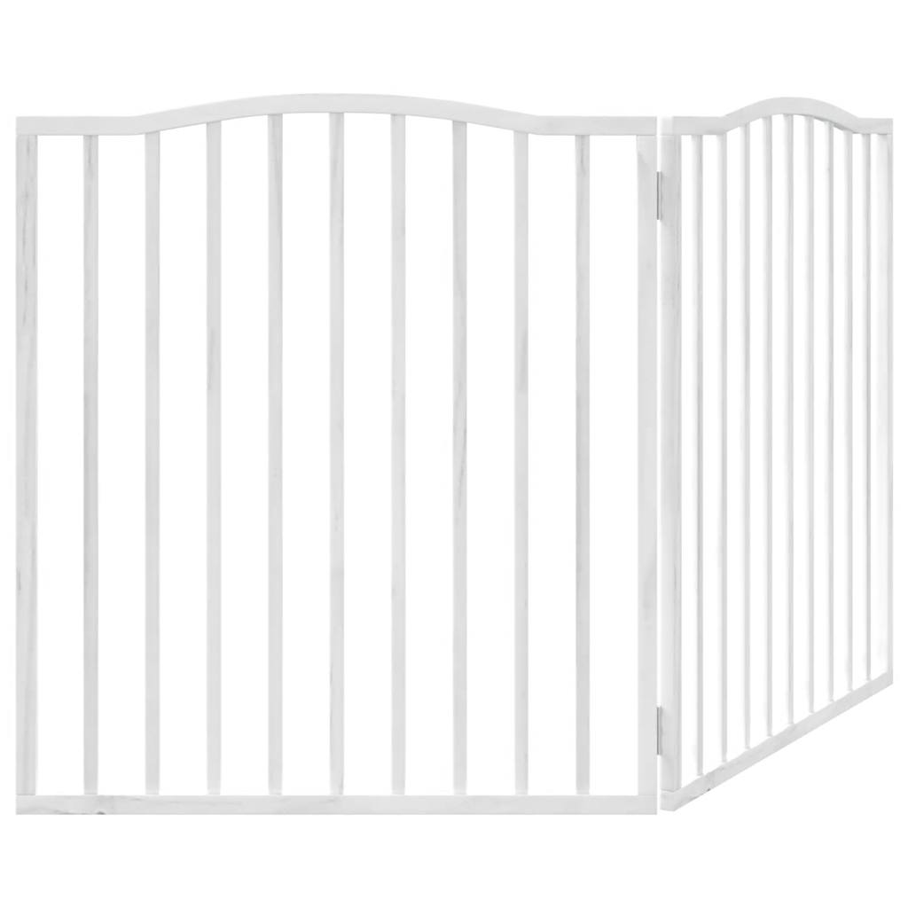 hundelåge 2 paneler 160 cm foldbar poppeltræ hvid