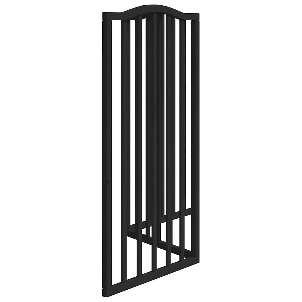 hundelåge 3 paneler 150 cm foldbar poppeltræ sort