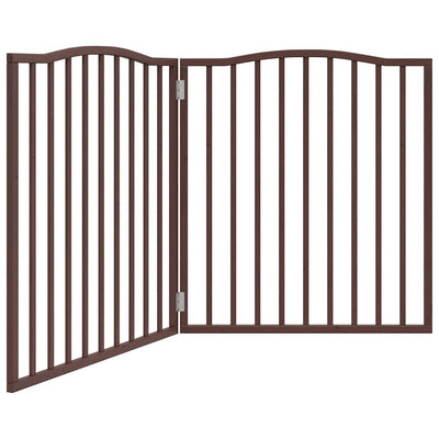 hundelåge 2 paneler 160 cm foldbar poppeltræ brun egetræ