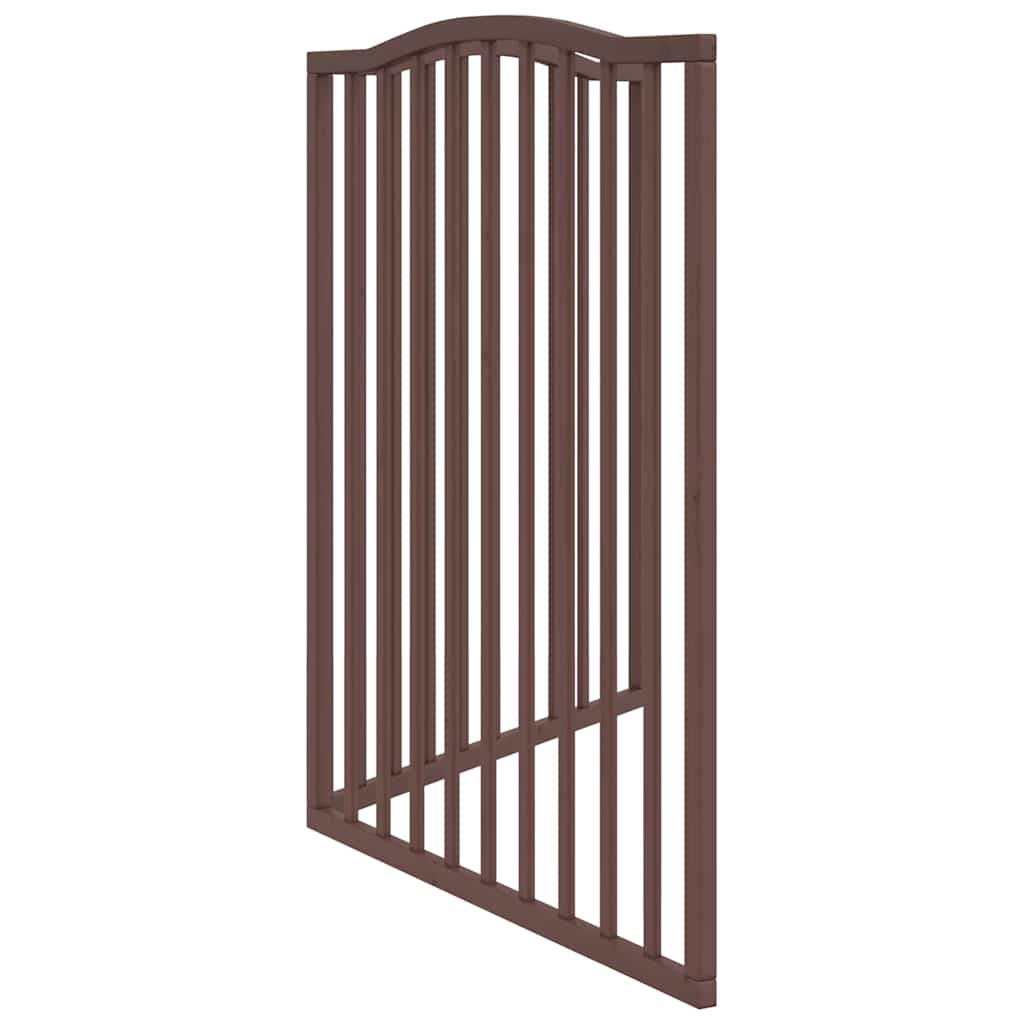 hundelåge 2 paneler 160 cm foldbar poppeltræ brun egetræ