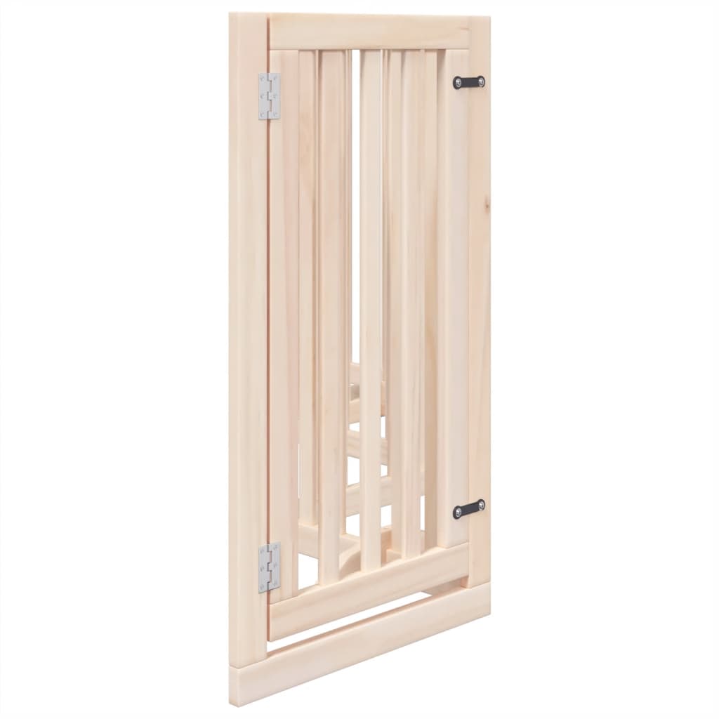 hundegitter med dør, foldbar, 6 paneler, 300 cm poppeltræ