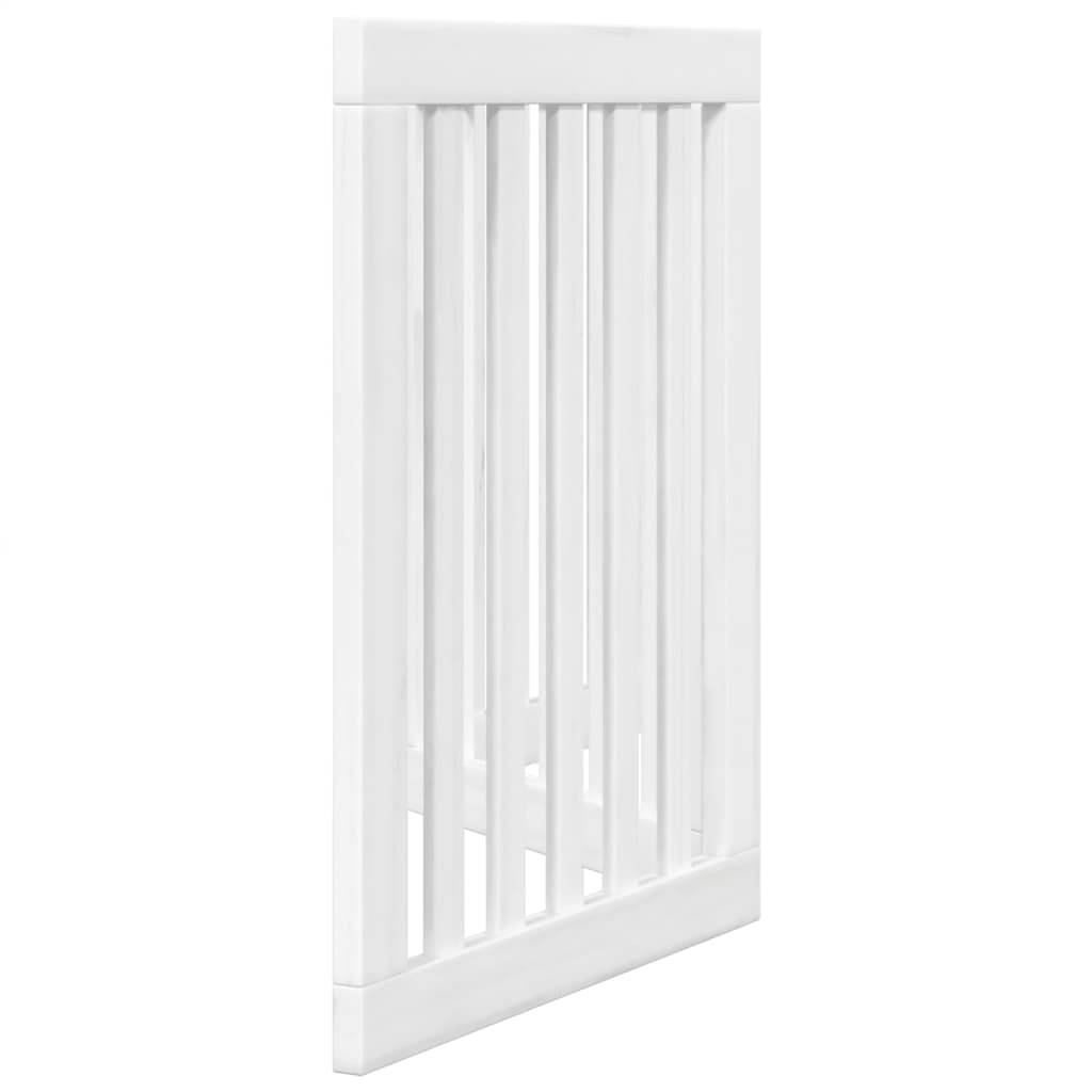 hundelåge 3 paneler 150 cm foldbar poppeltræ hvid