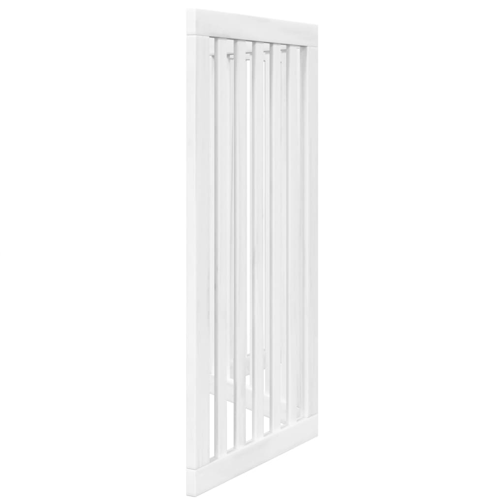 hundelåge 3 paneler 150 cm foldbar poppeltræ hvid