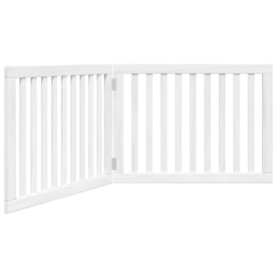 hundelåge 2 paneler 160 cm foldbar poppeltræ hvid