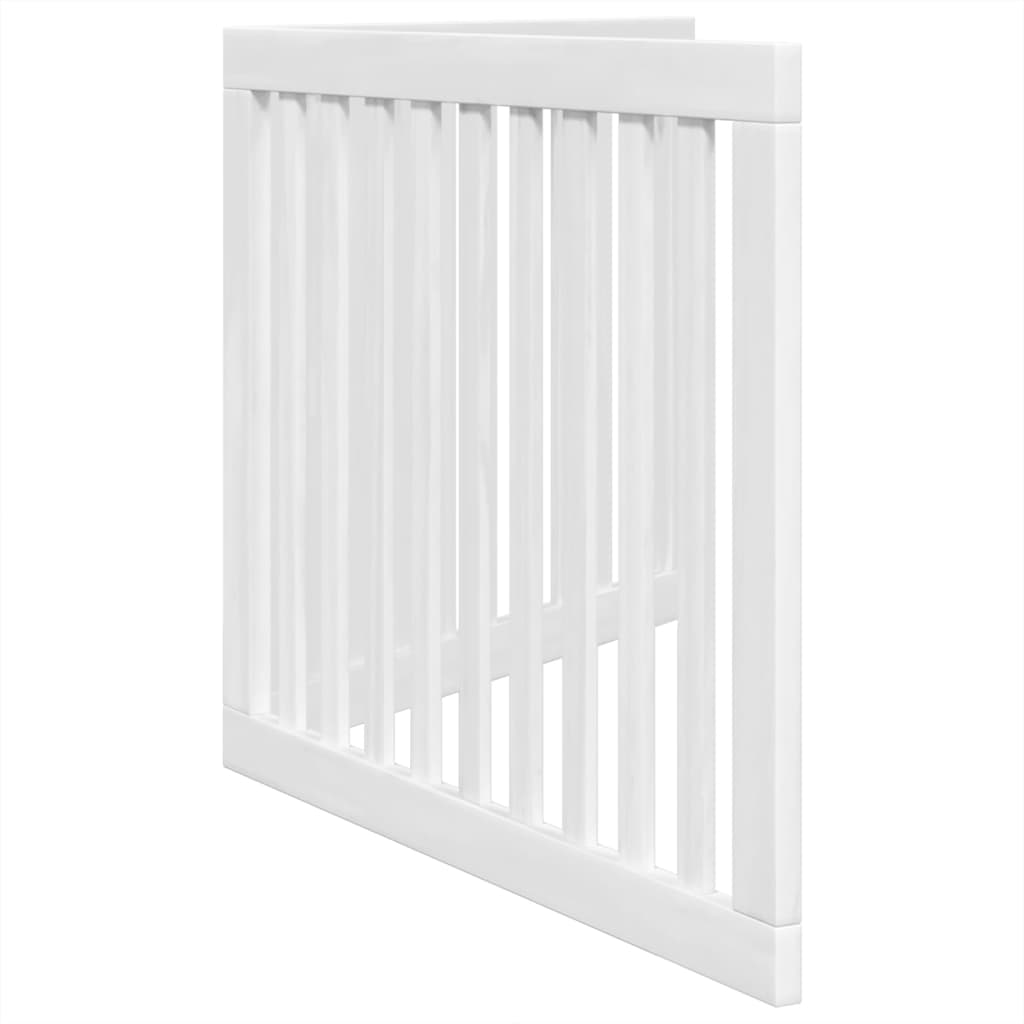 hundelåge 2 paneler 160 cm foldbar poppeltræ hvid