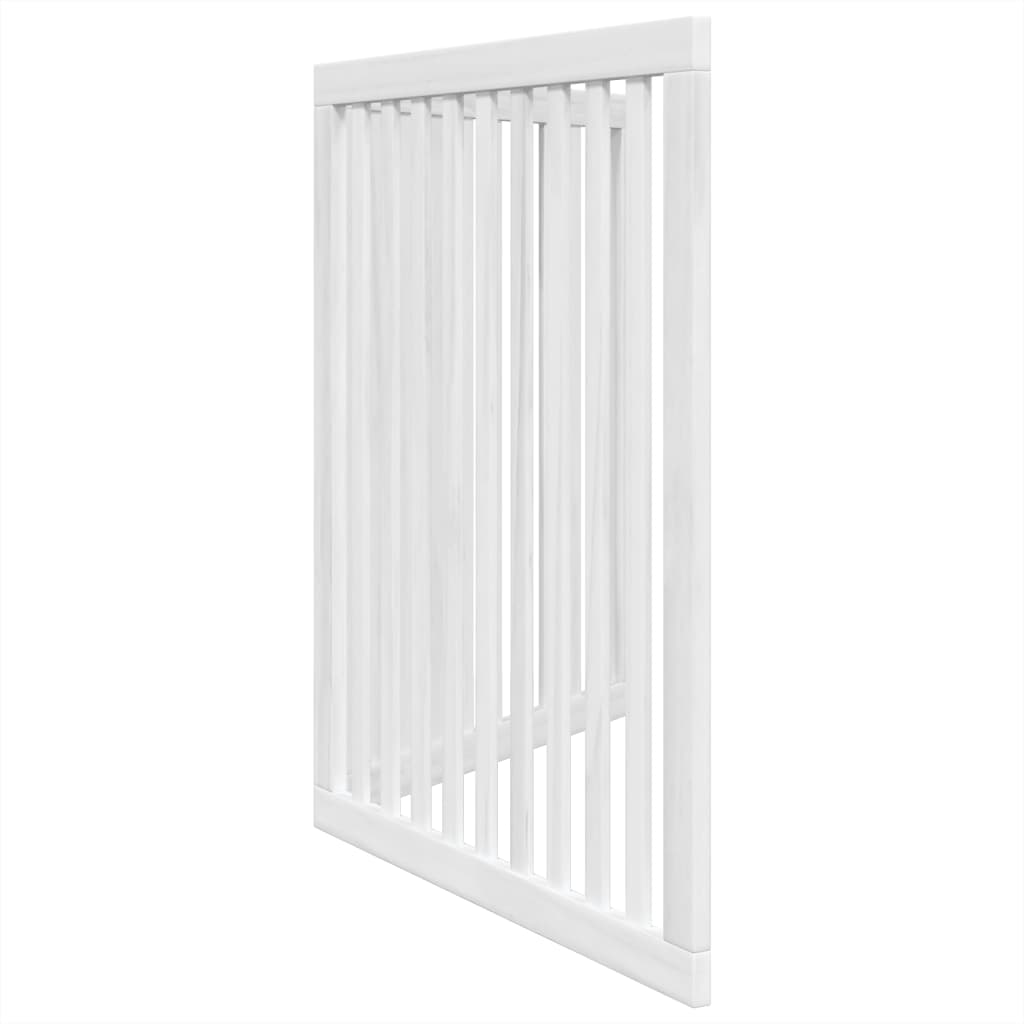 hundelåge 2 paneler 160 cm foldbar poppeltræ hvid