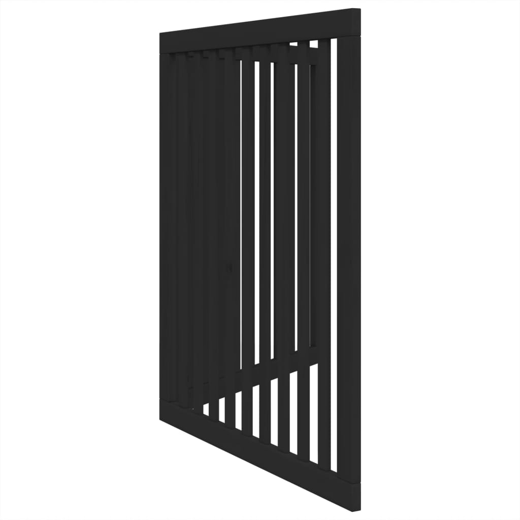 hundelåge 2 paneler 150 cm foldbar poppeltræ sort