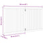hundelåge 2 paneler 150 cm foldbar poppeltræ sort