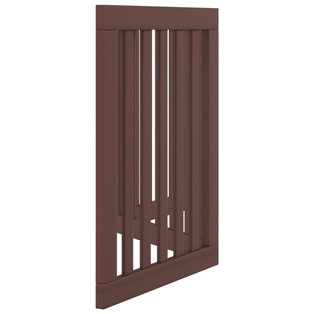 hundelåge 3 paneler 150 cm foldbar poppeltræ brun