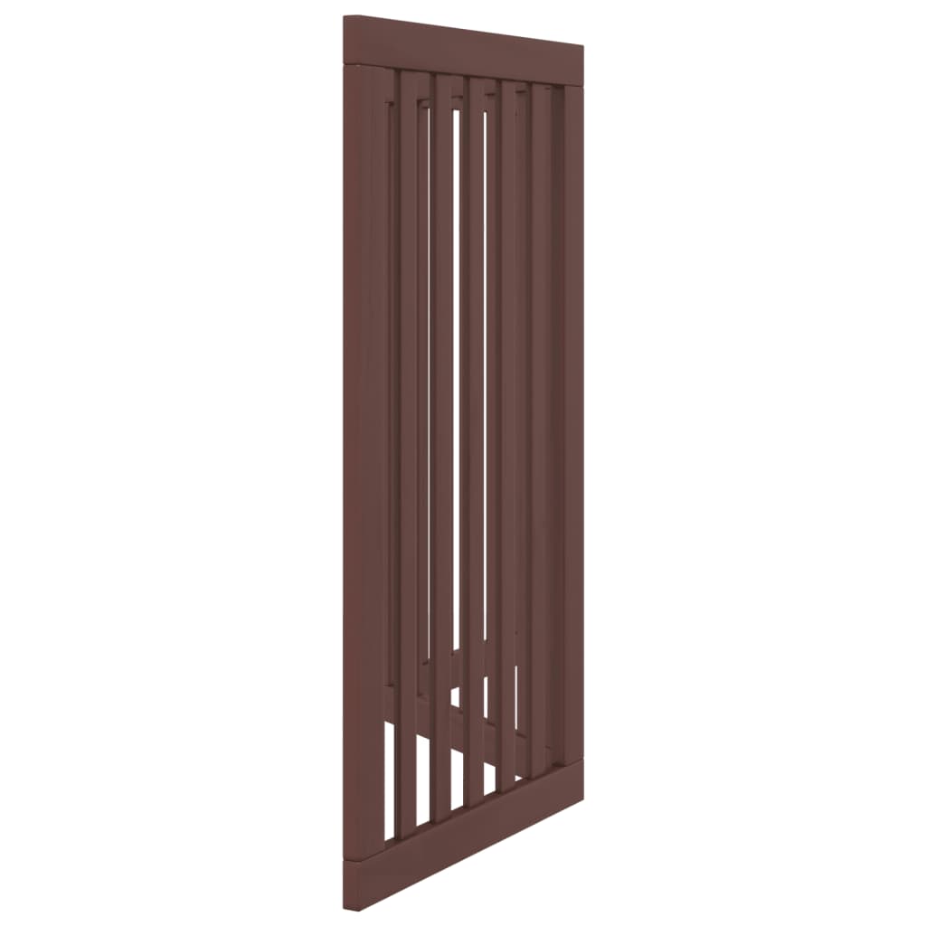 hundelåge 3 paneler 150 cm foldbar poppeltræ brun