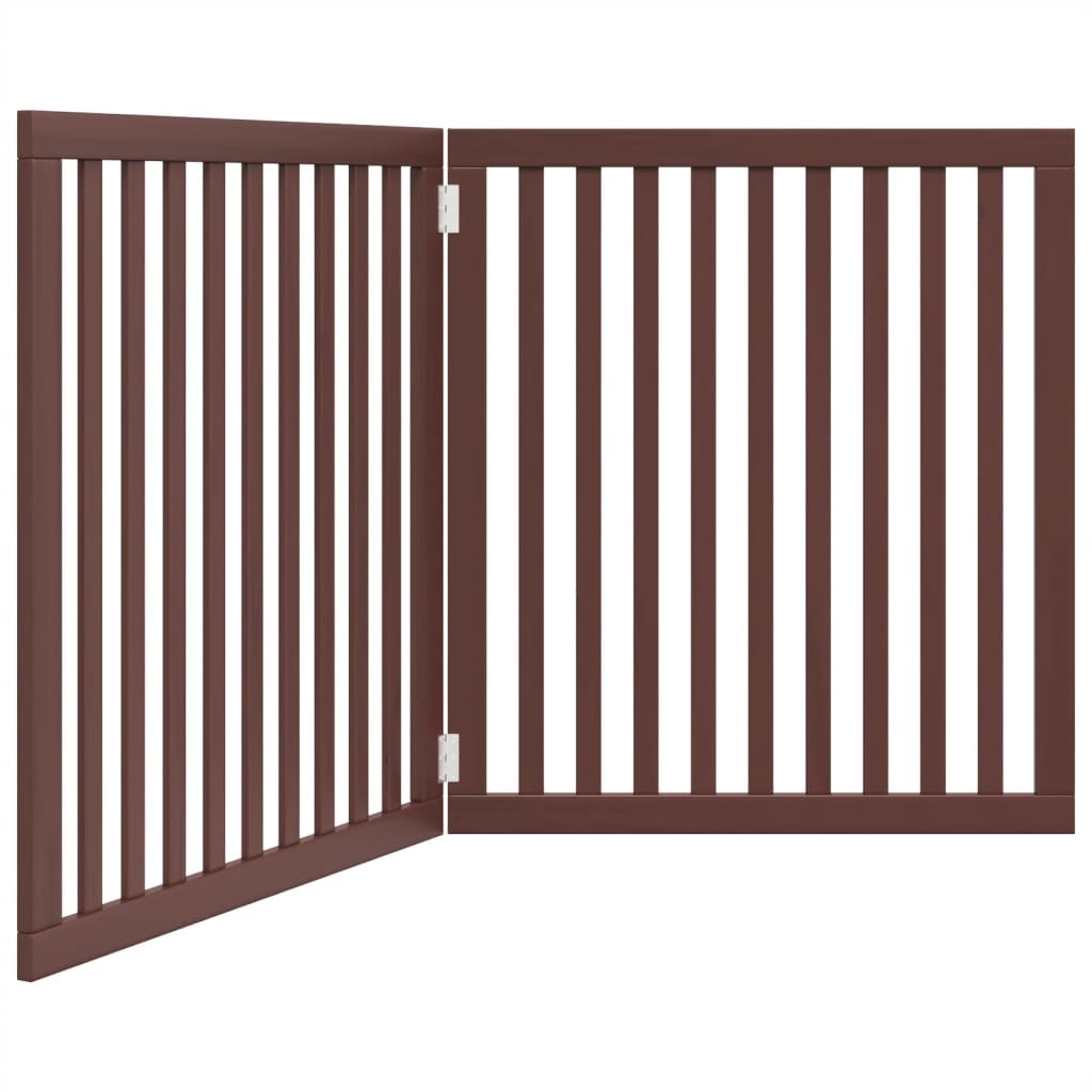 hundelåge 2 paneler 160 cm foldbar poppeltræ brun