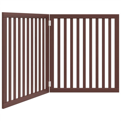 hundelåge 2 paneler 160 cm foldbar poppeltræ brun