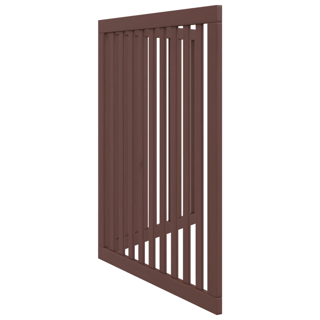 hundelåge 2 paneler 160 cm foldbar poppeltræ brun
