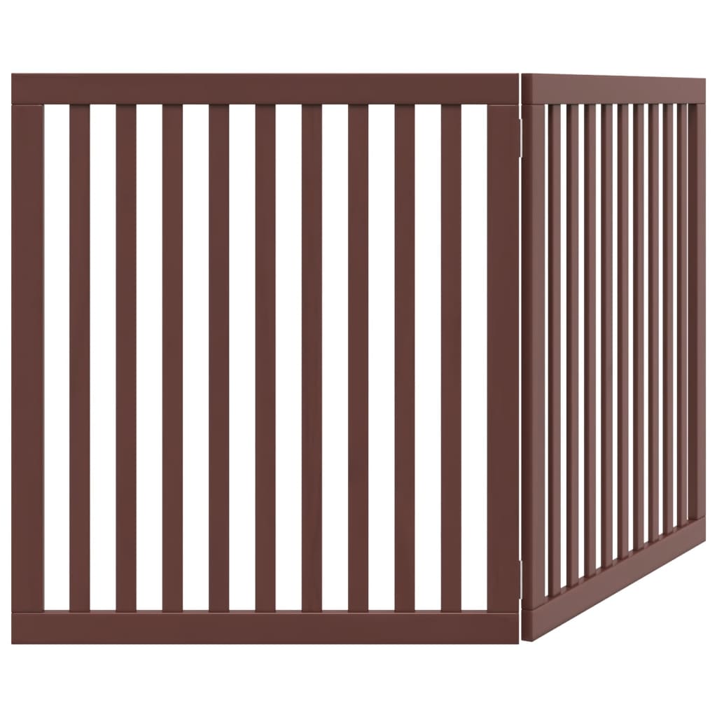 hundelåge 2 paneler 160 cm foldbar poppeltræ brun