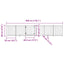 hundelåge m. dør 6 paneler 300 cm foldbar massivt gran