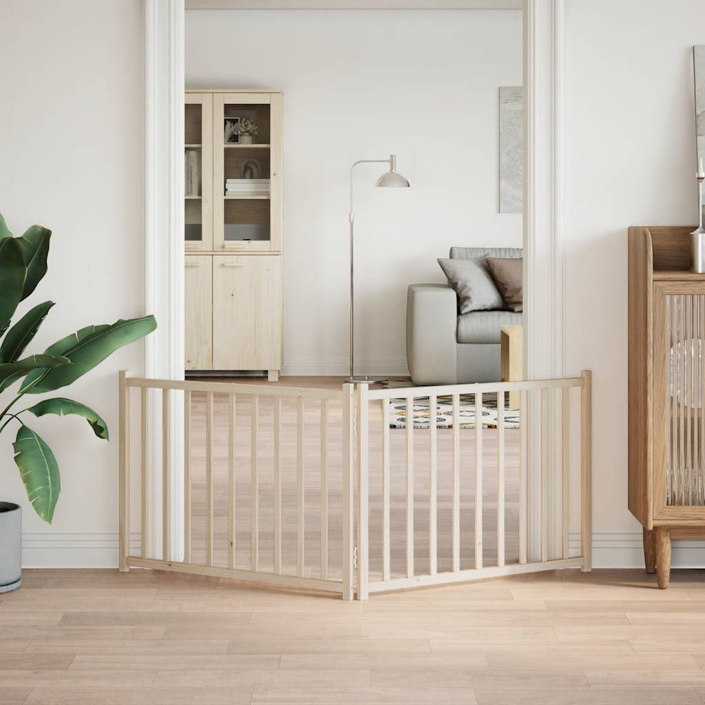 hundelåge 2 paneler 150 cm foldbar massivt gran