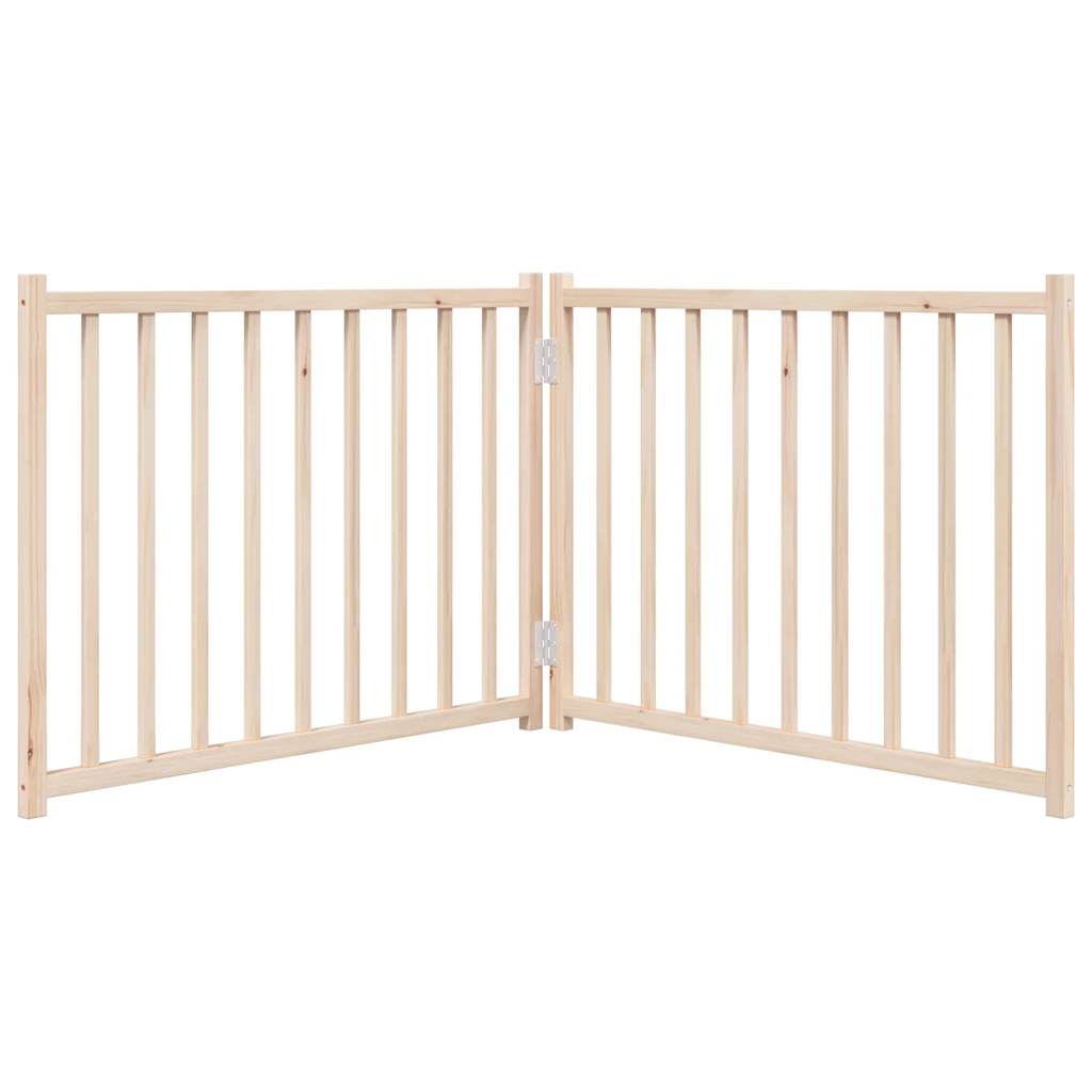 hundelåge 2 paneler 150 cm foldbar massivt gran