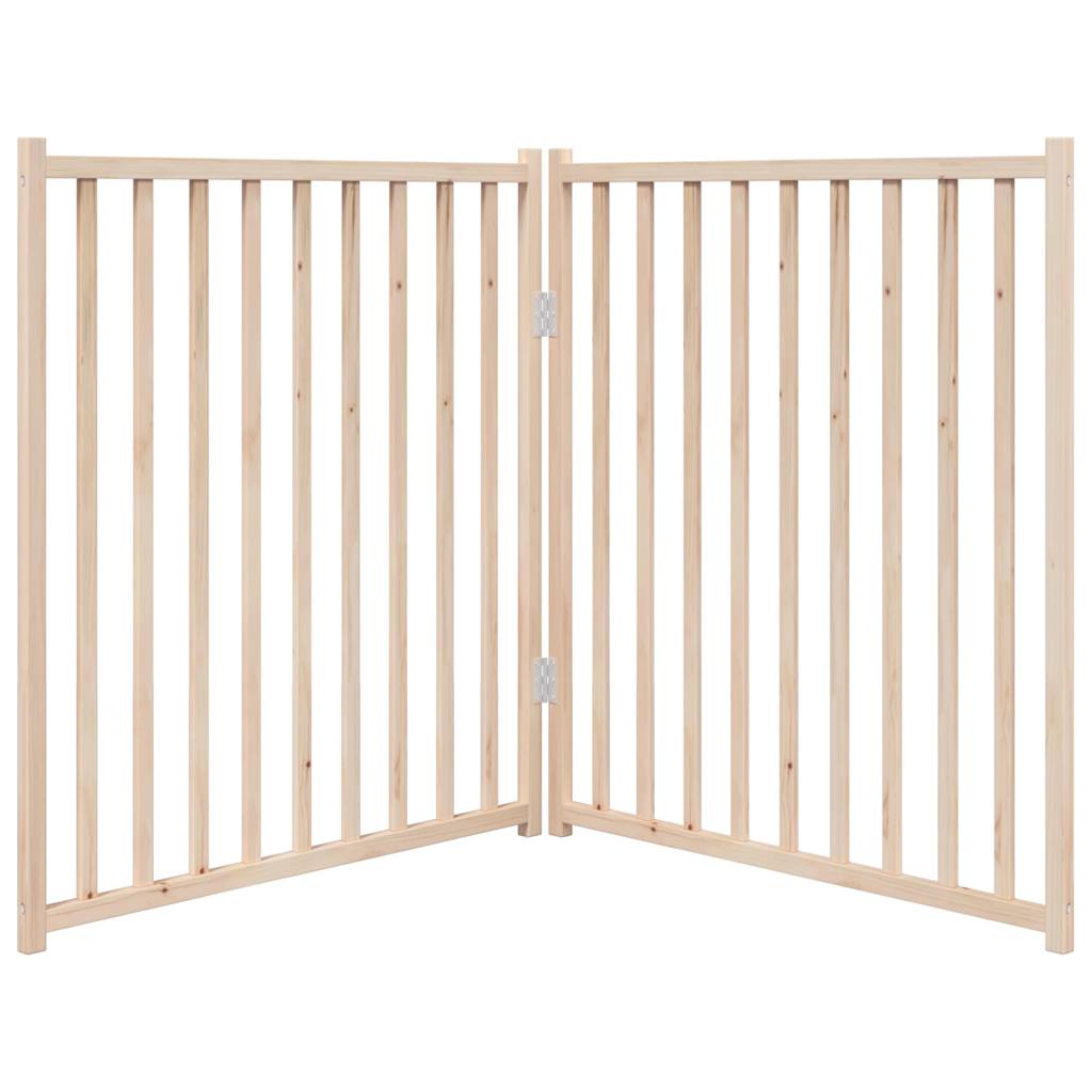 hundelåge 2 paneler 150 cm foldbar massivt gran