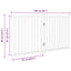 hundelåge 2 paneler 150 cm foldbar massivt gran hvid